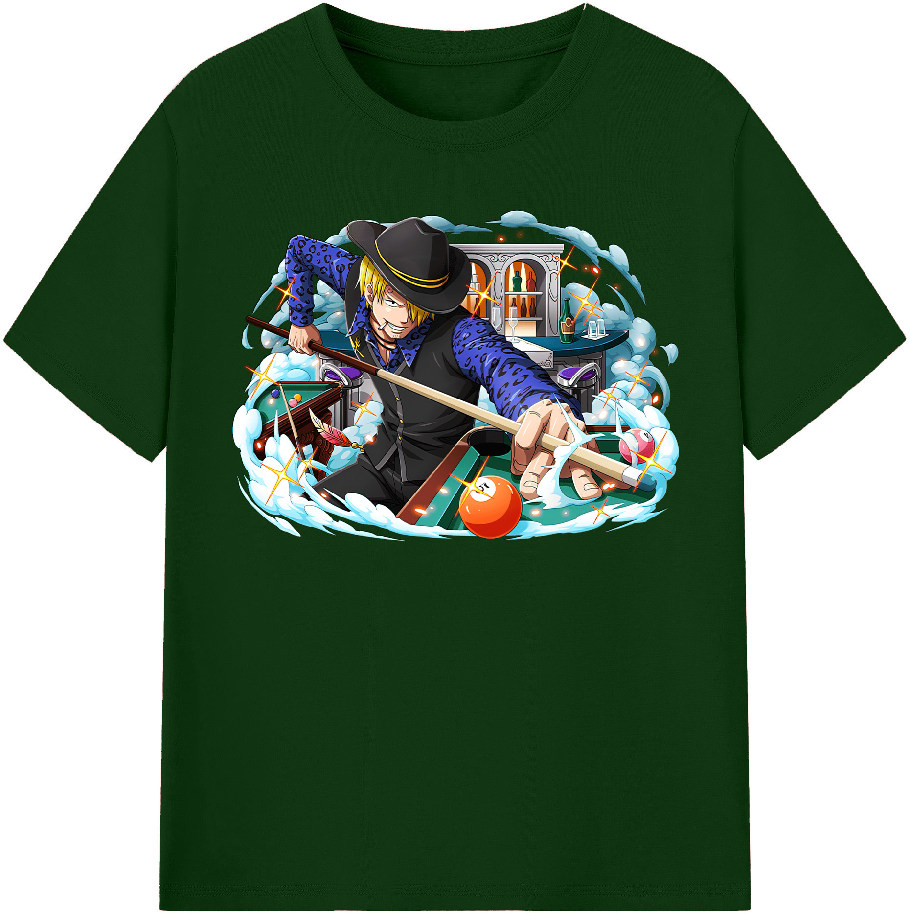 ワンピース サンジ ONE PIECE Sanji 綿100％半袖Tシャツ（フロントプリント）